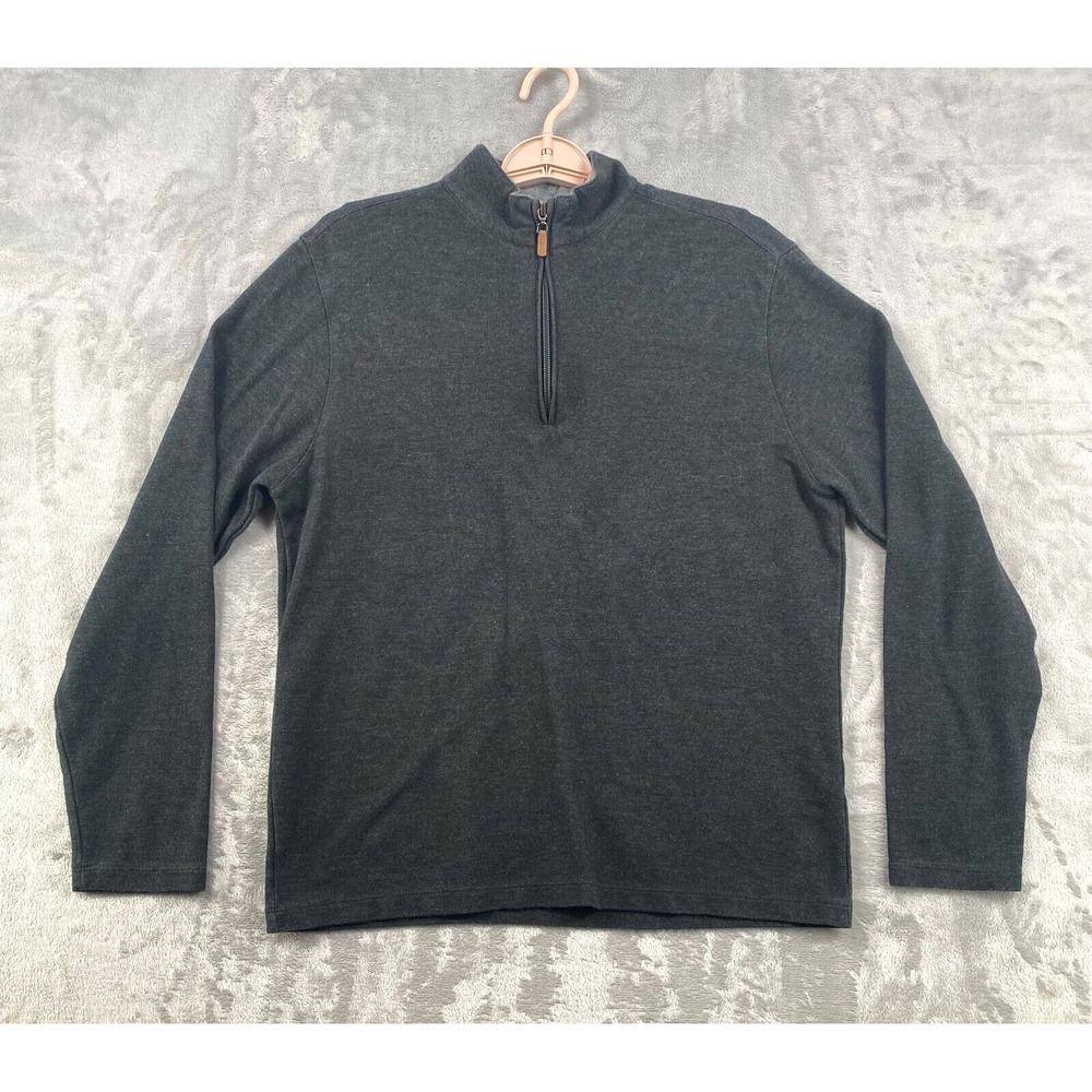 Mizzen Main 1/4 Zip Pullover Men's Medium Gray Performance Menswear PO-7021